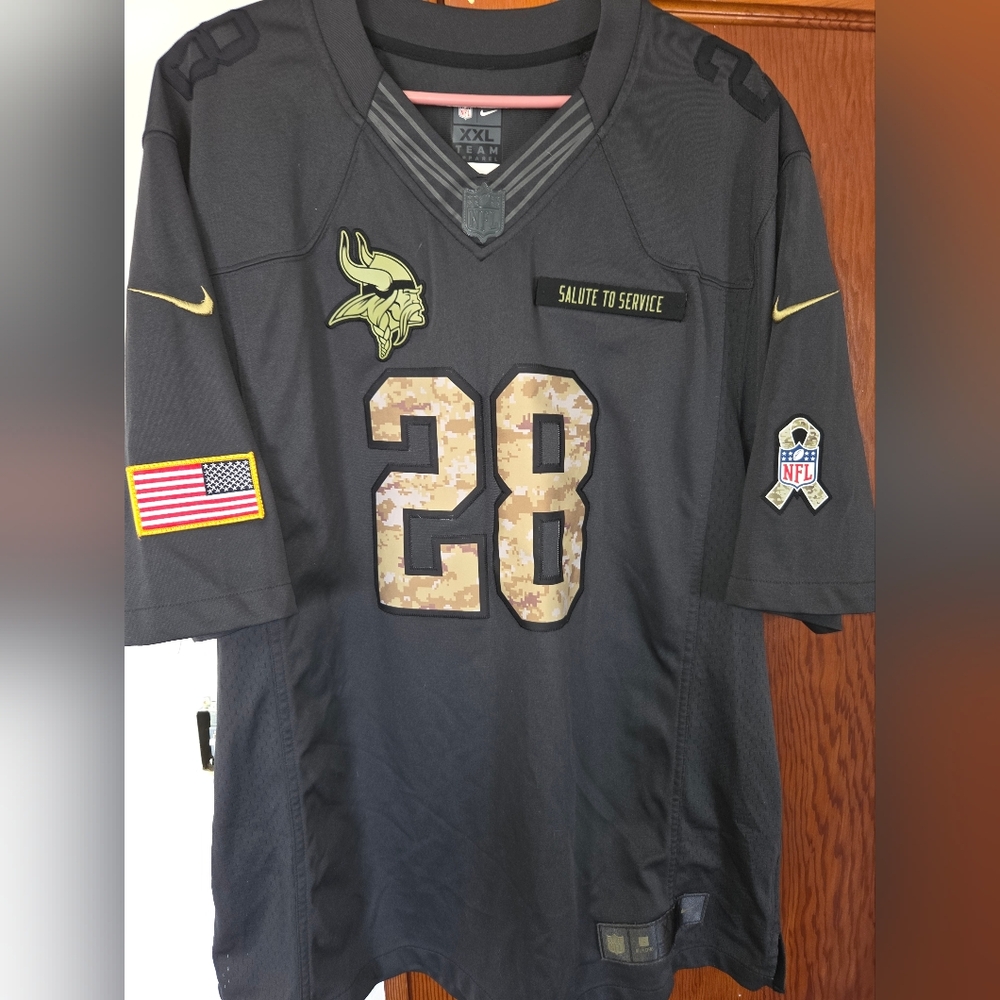 Adrian Peterson Minnesota Vikings Nike Limited Salute To Service Jersey Men's 2x